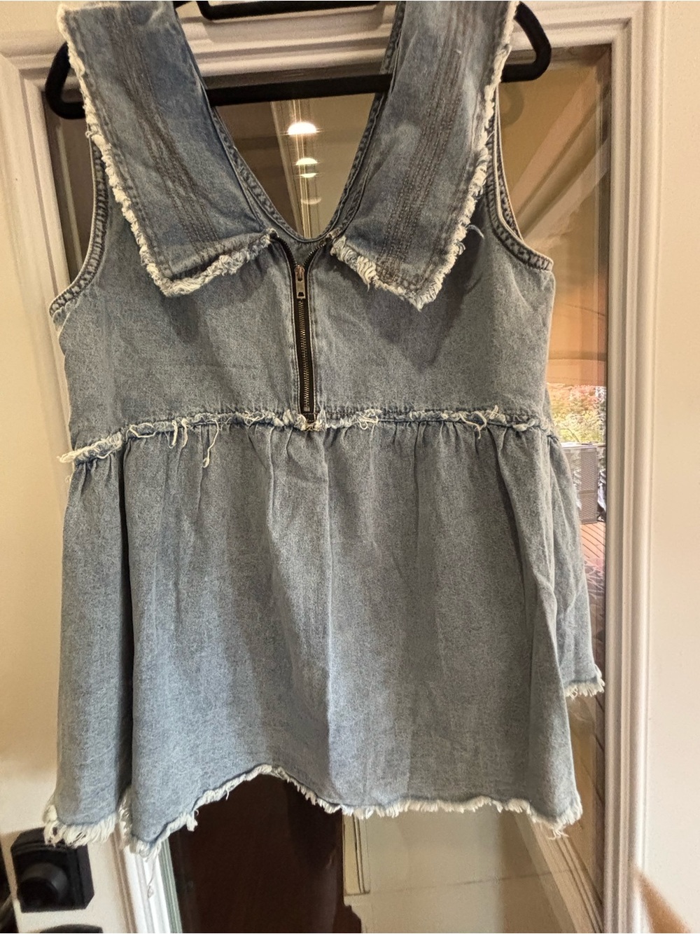 POL Light Blue Denim distressed top - Picture 3 of 5